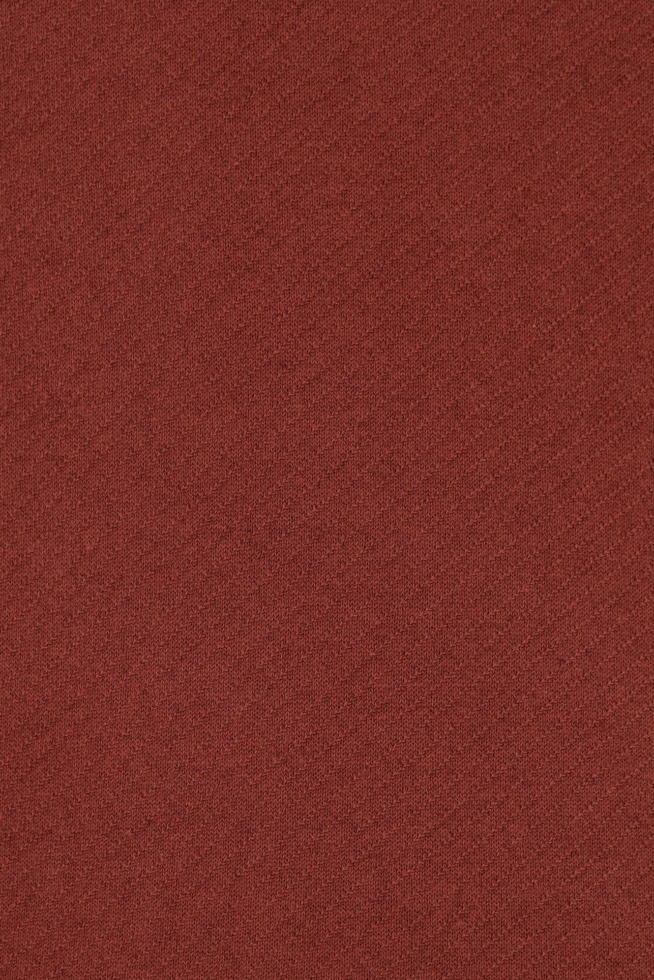 Kiremit Polo Yaka Regular Fit Desenli Pamuklu Kaşmirli Triko Kazak