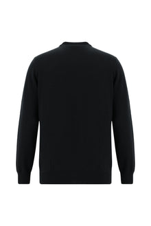 Siyah Yarım Balıkçı Yaka Slim Fit Dar Kesim Desenli Pamuklu Kaşmirli Triko Kazak