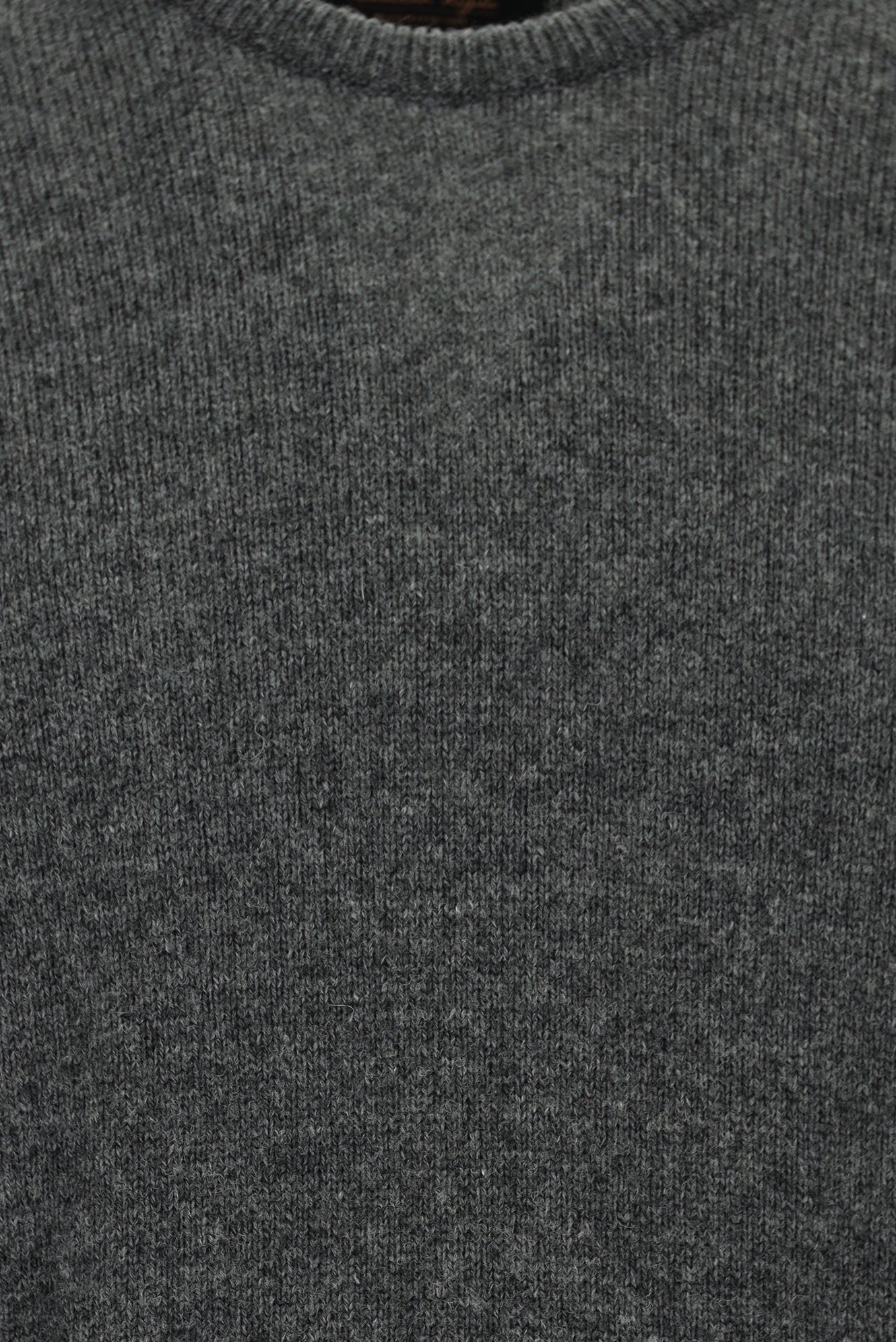 Orta Füme Bisiklet Yaka Regular Fit Desenli Yünlü Triko Kazak