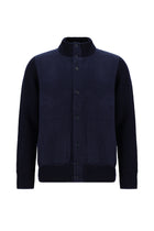 Mavi İtalyan Yünlü Kaşmirli  Triko Hırka