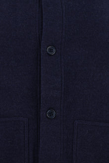 Mavi İtalyan Yünlü Kaşmirli  Triko Hırka