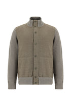 Orta Kahve İtalyan Yünlü Kaşmirli  Triko Hırka