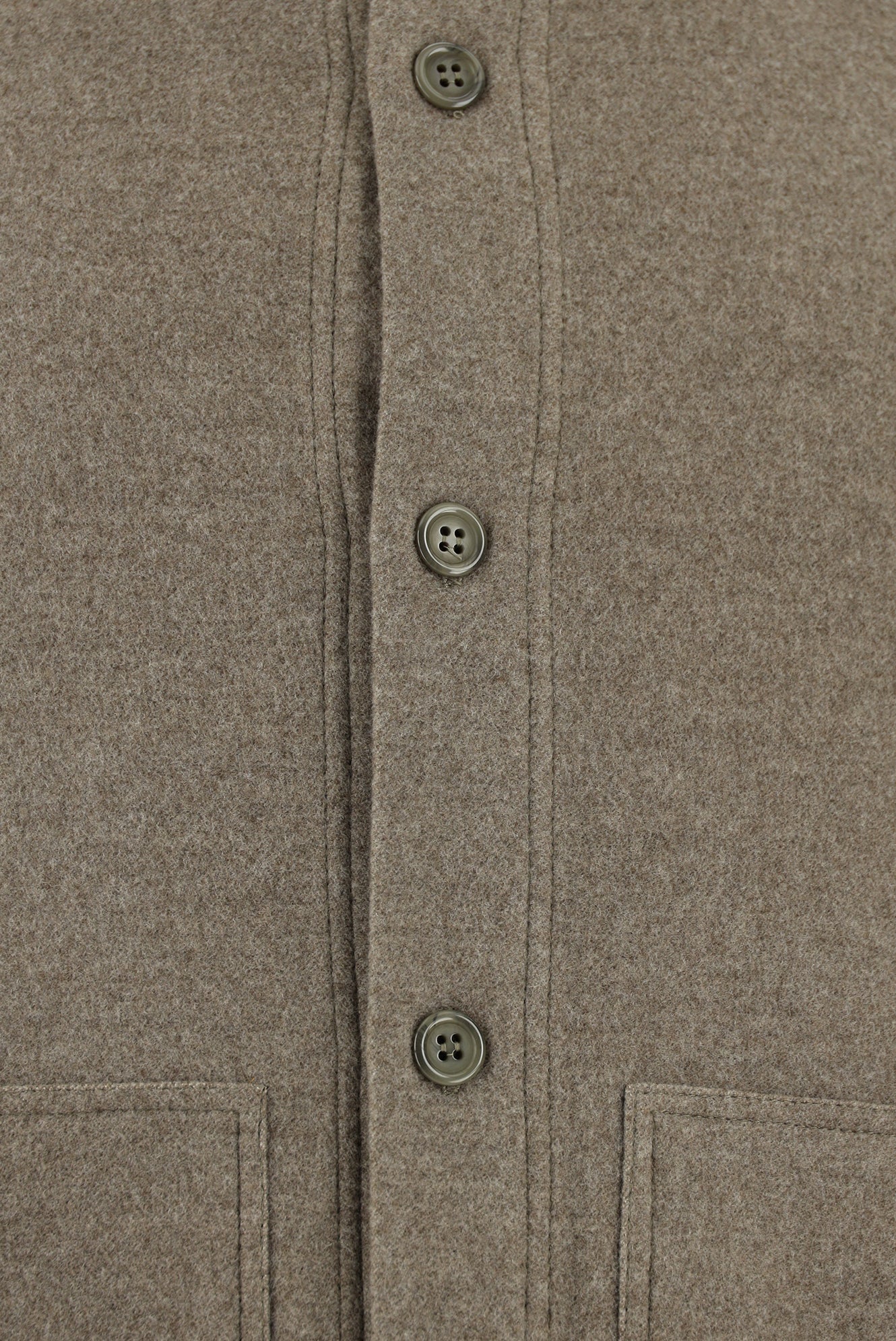 Orta Kahve İtalyan Yünlü Kaşmirli  Triko Hırka