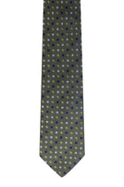 Açık Haki Desenli İtalyan Kravat