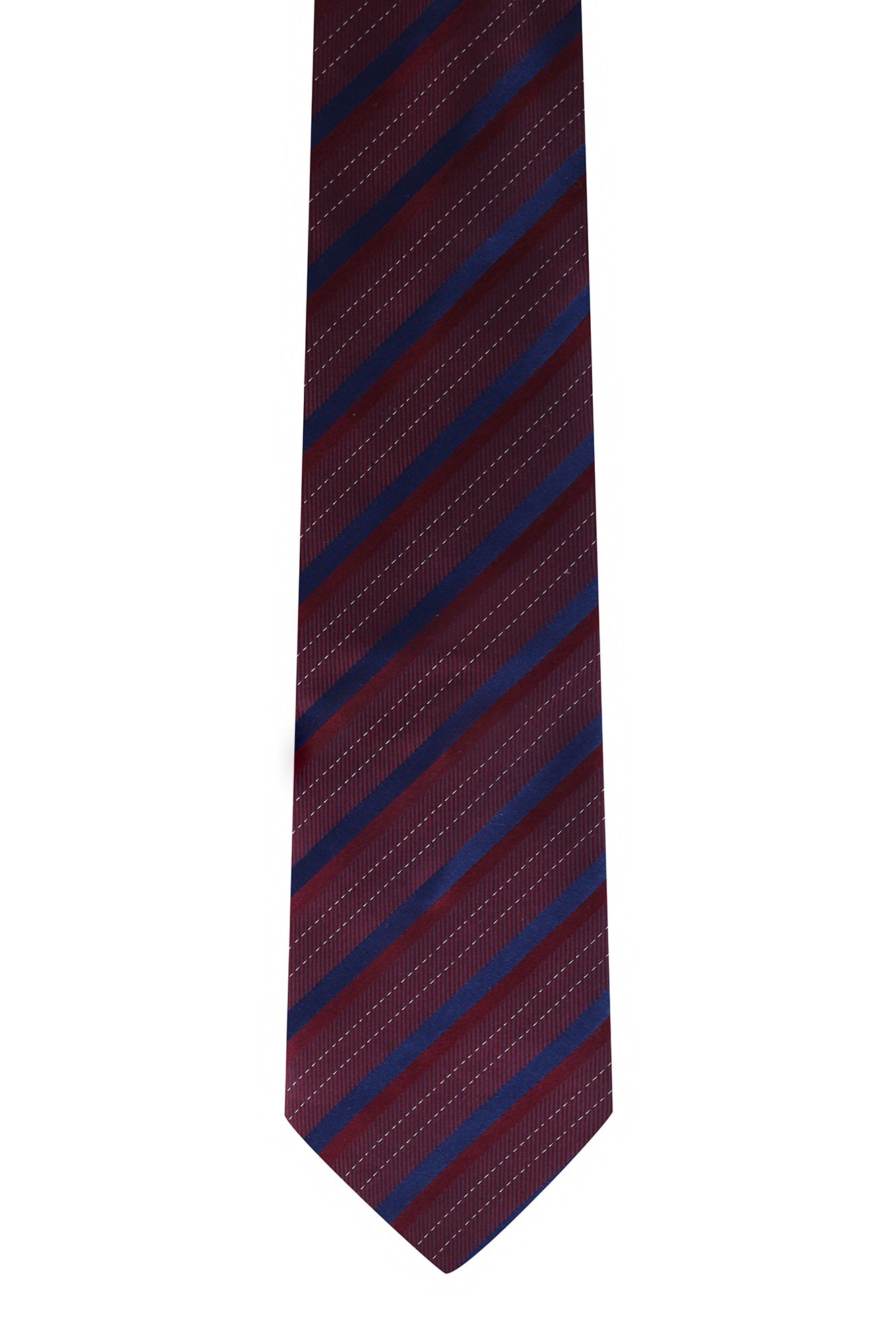 Koyu Bordo Desenli İtalyan Kravat