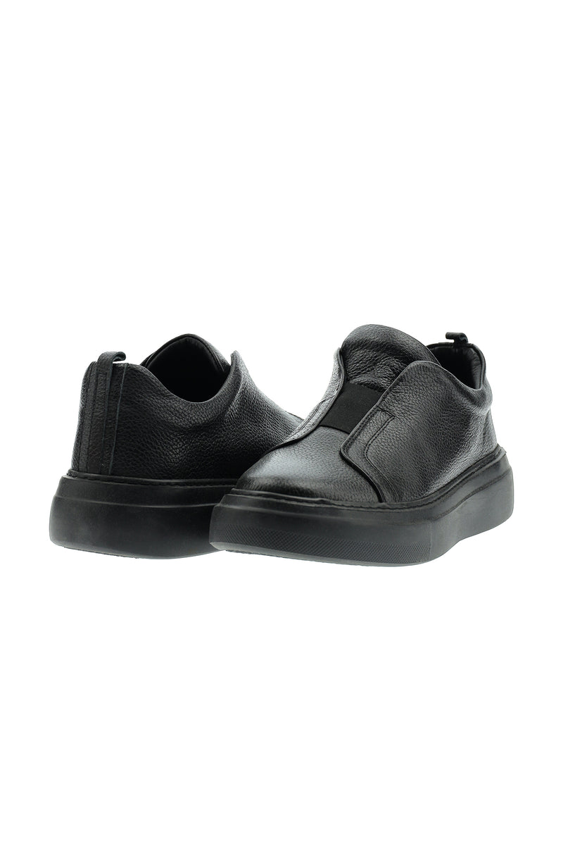 Siyah Sneaker Deri Ayakkabı