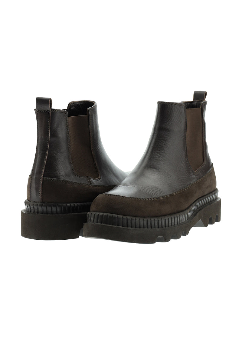 Koyu Kahve Sneaker Deri Ayakkabı