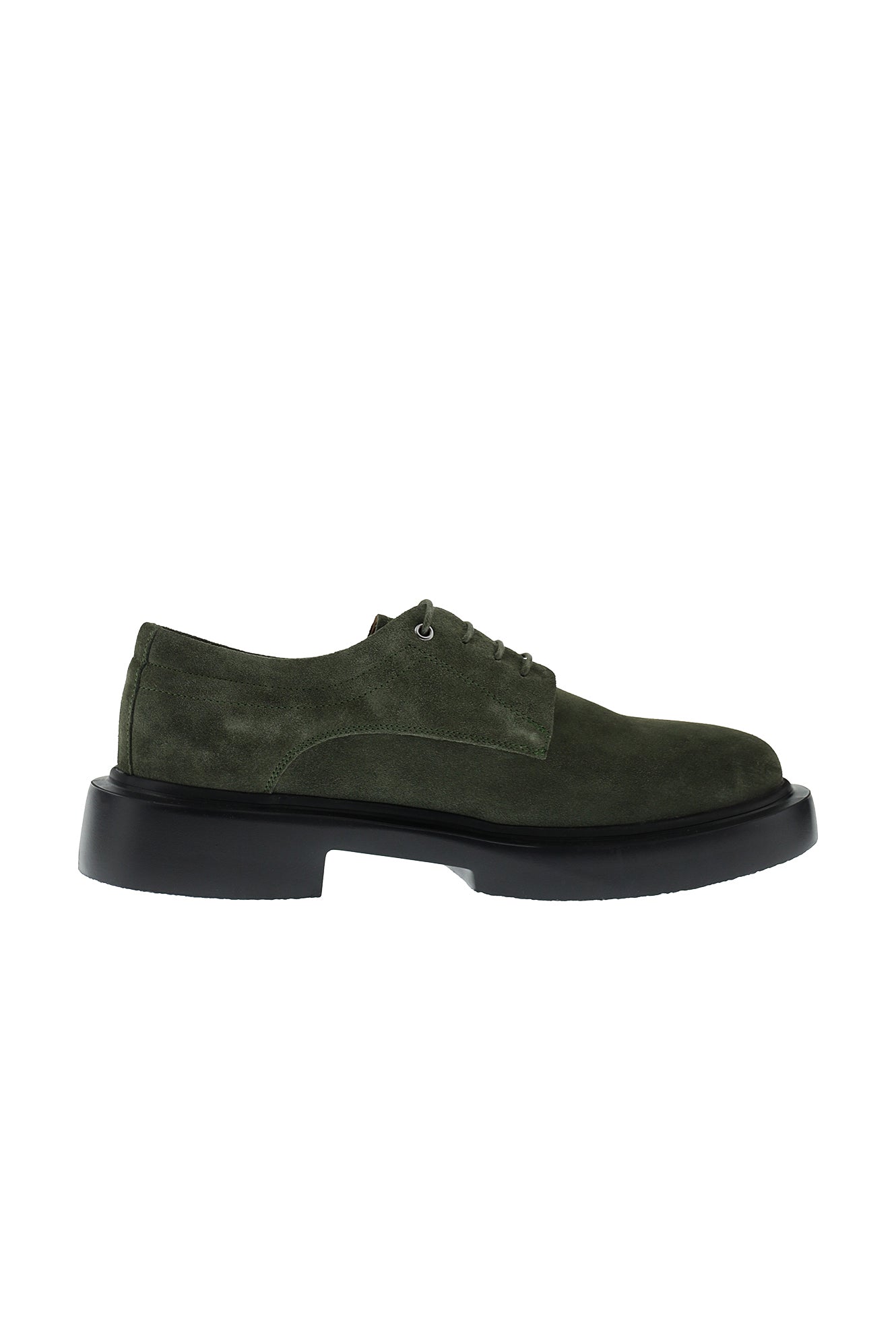 Orta Haki Sneaker Deri Süet Ayakkabı