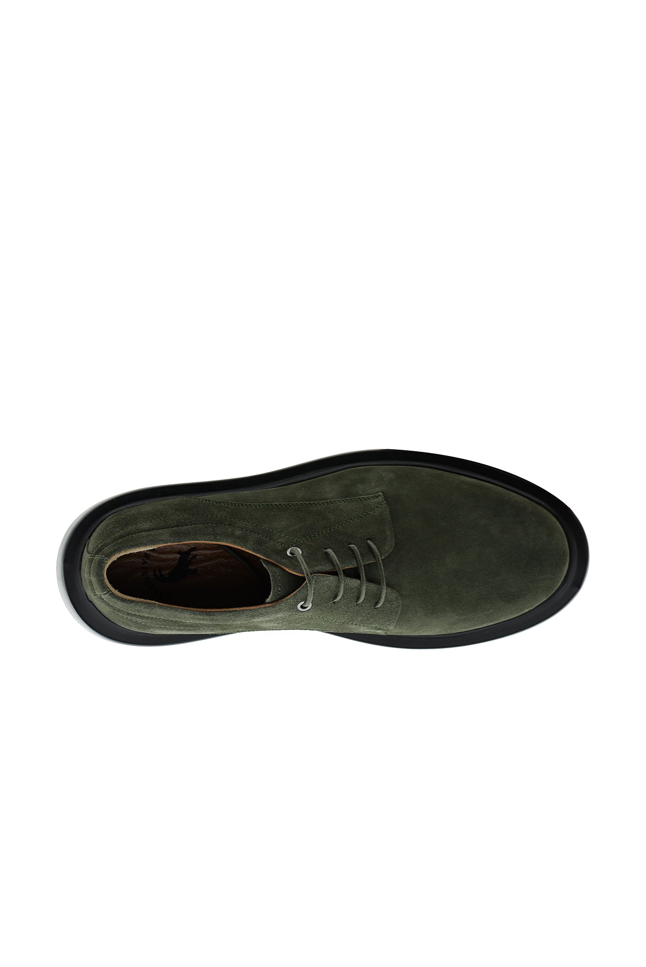 Orta Haki Sneaker Deri Süet Ayakkabı