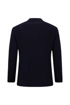 Koyu Lacivert 4 Drop Relaxed Fit Rahat Kesim Mono Yaka Tam Astar Cepli Klasik İtalyan Yün Ceket