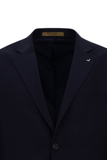 Koyu Lacivert 4 Drop Relaxed Fit Rahat Kesim Mono Yaka Tam Astar Cepli Klasik İtalyan Yün Ceket