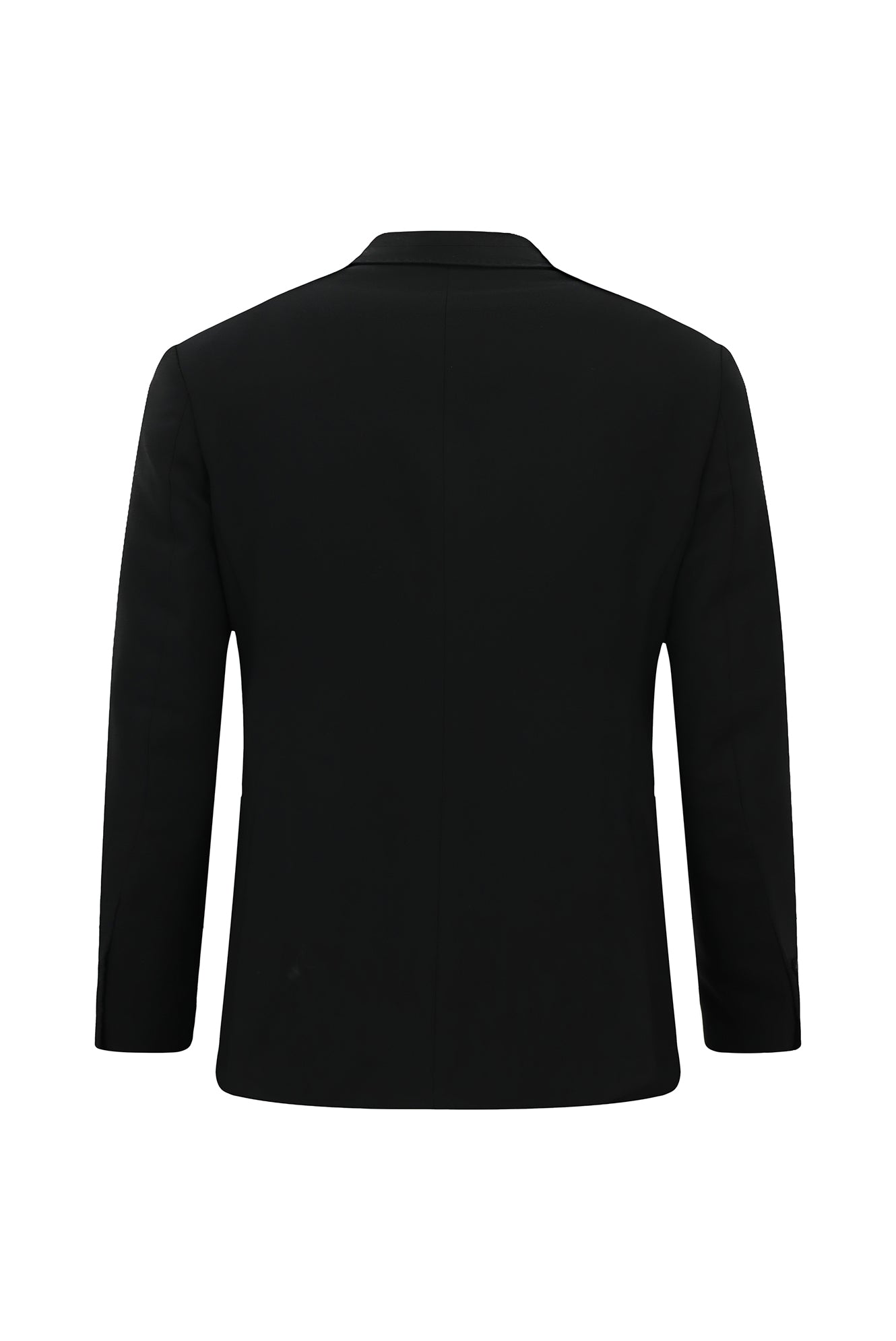 Siyah 4 Drop Relaxed Fit Rahat Kesim Mono Yaka Tam Astar Cepli Klasik Desenli İtalyan Yün Ceket