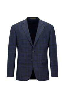 Koyu Haki 6 Drop Regular Fit Standart Kesim Yünlü Mono Yaka Tam Astar Cepli Klasik İpek Karışımlı İtalyan Ceket