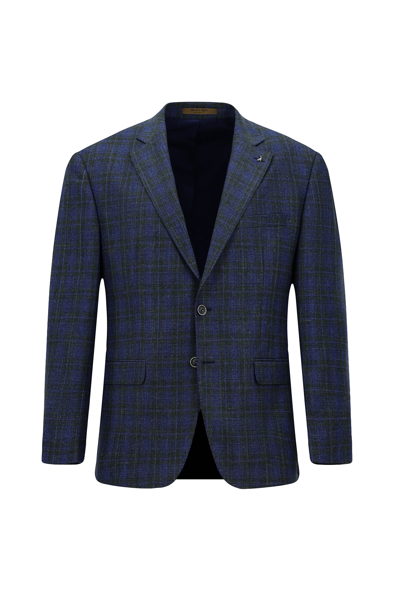 Koyu Haki 4 Drop Relaxed Fit Rahat Kesim Yünlü Mono Yaka Tam Astar Cepli Klasik İpek Karışımlı İtalyan Ceket