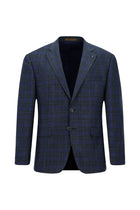 Koyu Haki 4 Drop Relaxed Fit Rahat Kesim Yünlü Mono Yaka Tam Astar Cepli Klasik İpek Karışımlı İtalyan Ceket