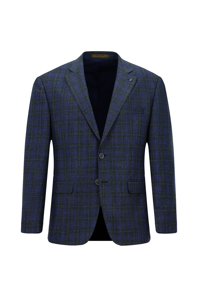 Koyu Haki 4 Drop Relaxed Fit Rahat Kesim Yünlü Mono Yaka Tam Astar Cepli Klasik İpek Karışımlı İtalyan Ceket