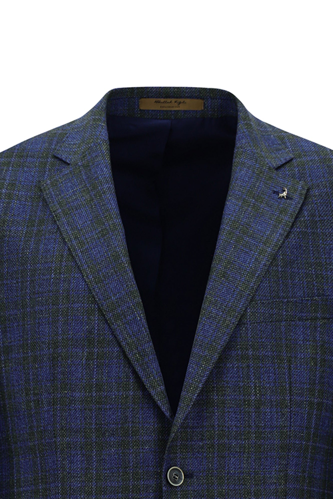 Koyu Haki 6 Drop Regular Fit Standart Kesim Yünlü Mono Yaka Tam Astar Cepli Klasik İpek Karışımlı İtalyan Ceket