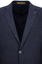 Koyu Lacivert 6 Drop Regular Fit Standart Kesim İtalyan Mono Yaka Klasik Yünlü Ceket