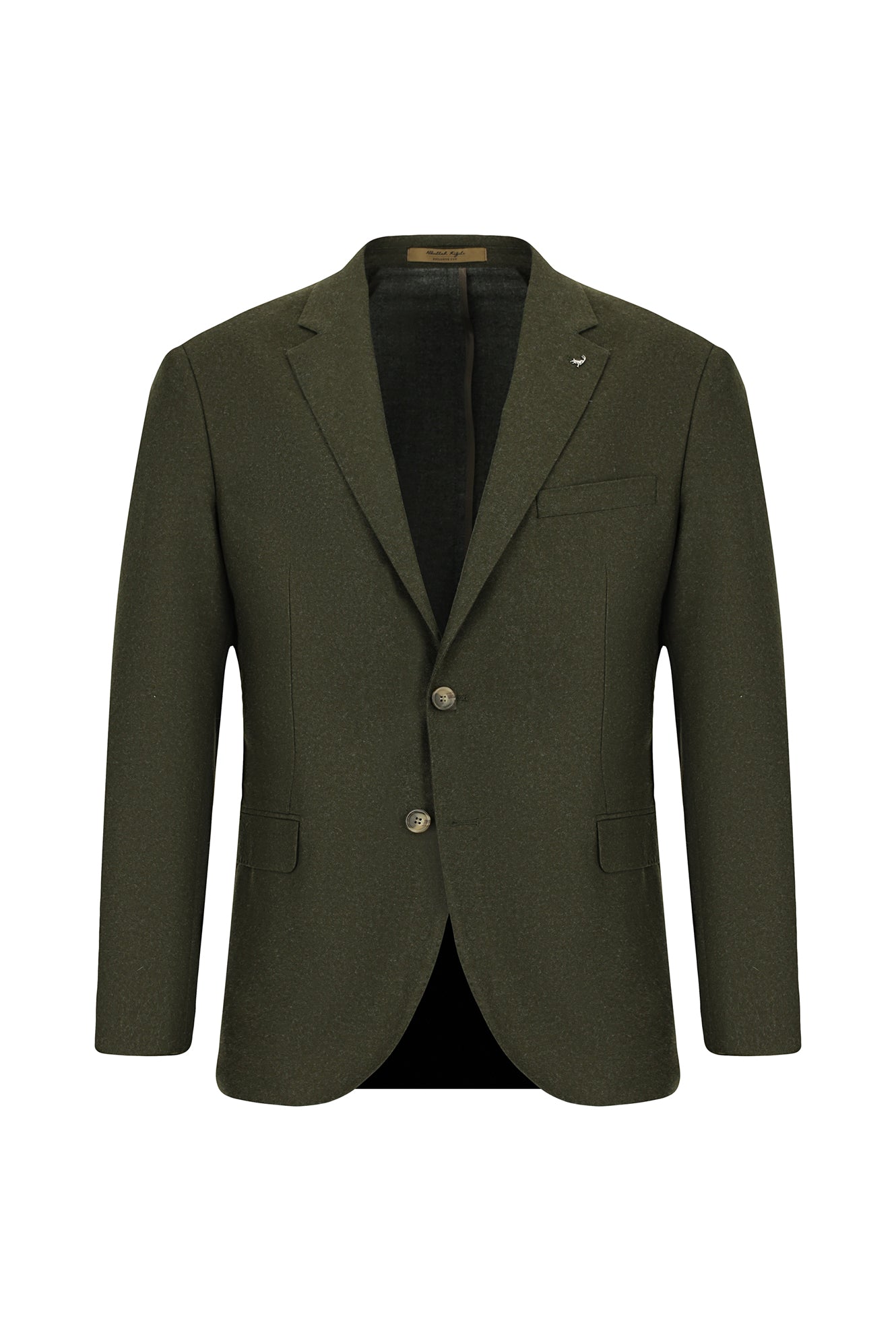 Orta Haki 7 Drop Slim Fit Dar Kesim Ceket