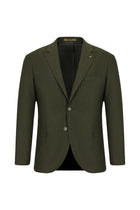 Orta Haki 7 Drop Slim Fit Dar Kesim Ceket