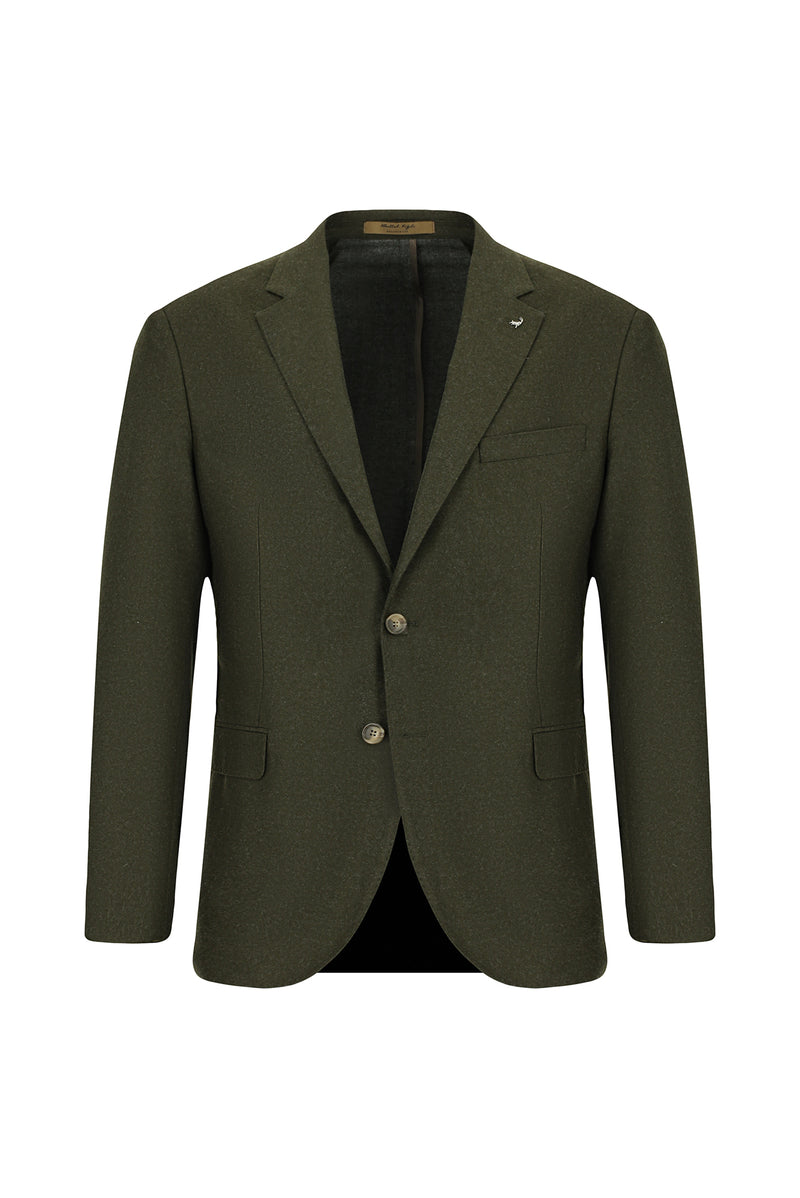 Orta Haki 7 Drop Slim Fit Dar Kesim Ceket