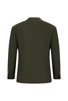 Orta Haki 7 Drop Slim Fit Dar Kesim Ceket