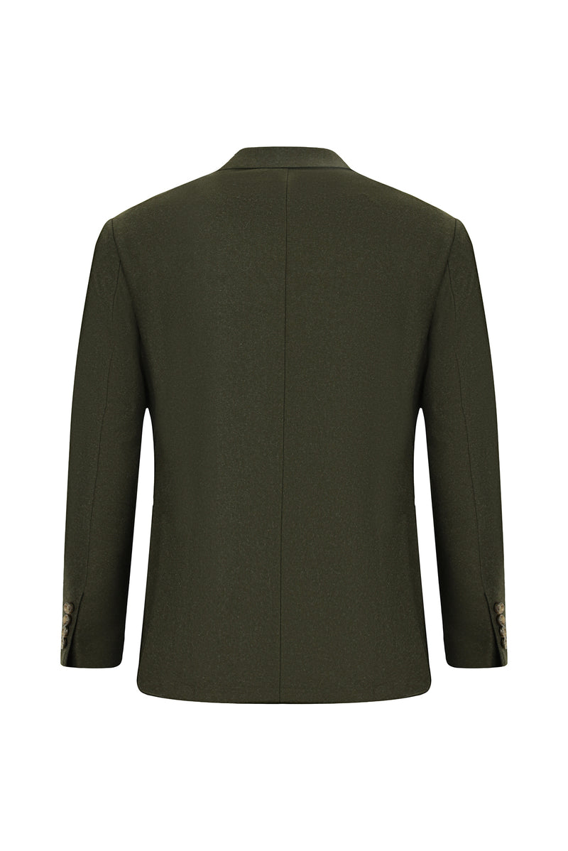 Orta Haki 7 Drop Slim Fit Dar Kesim Ceket