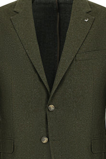 Orta Haki 7 Drop Slim Fit Dar Kesim Ceket