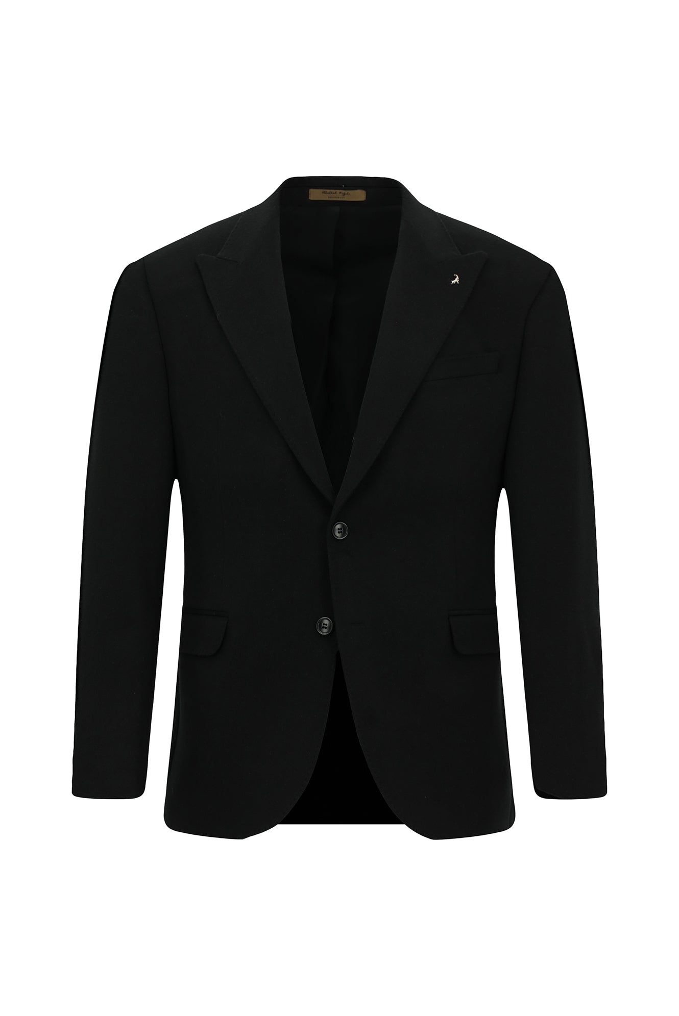 Siyah 6 Drop Regular Fit Standart Kesim Sivri Yaka Tam Astar Cepli Klasik İtalyan Deve Tüyü Ceket