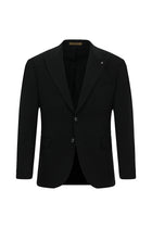 Siyah 6 Drop Regular Fit Standart Kesim Sivri Yaka Tam Astar Cepli Klasik İtalyan Deve Tüyü Ceket