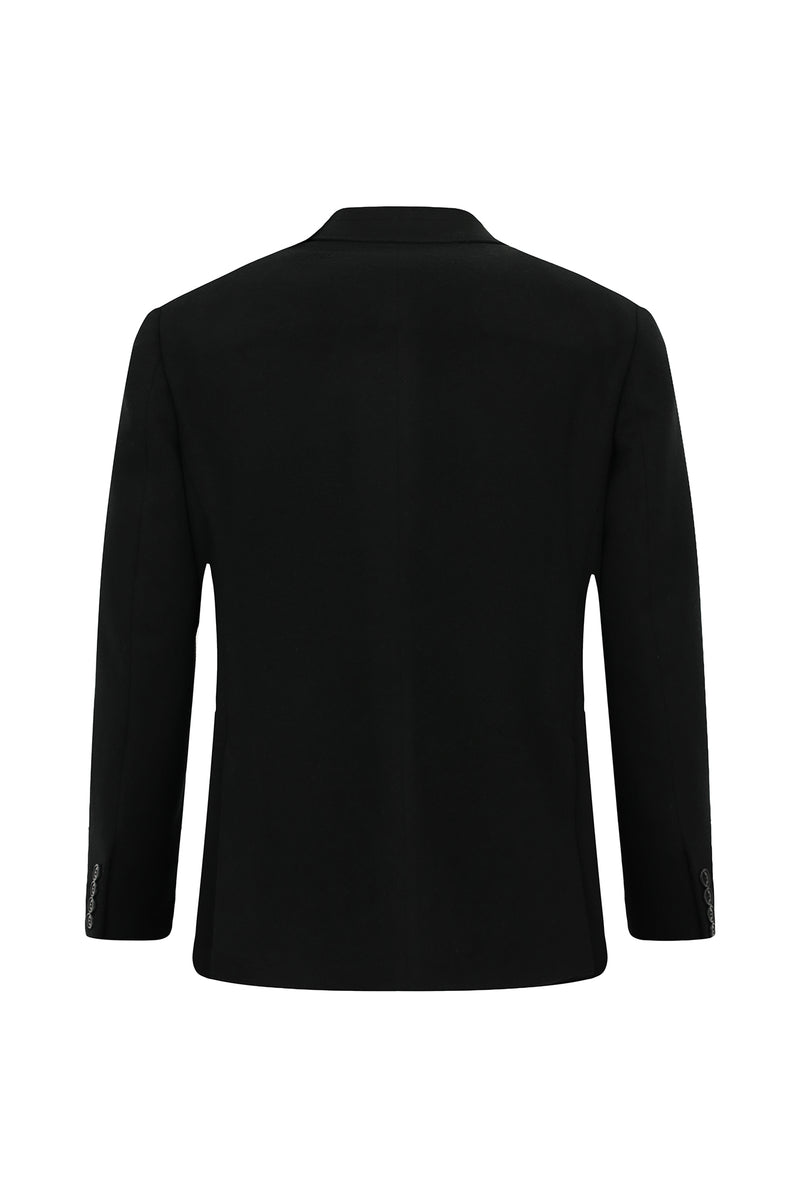 Siyah 6 Drop Regular Fit Standart Kesim Sivri Yaka Tam Astar Cepli Klasik İtalyan Deve Tüyü Ceket