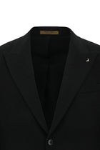 Siyah 6 Drop Regular Fit Standart Kesim Sivri Yaka Tam Astar Cepli Klasik İtalyan Deve Tüyü Ceket