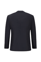 Koyu Lacivert 6 Drop Regular Fit Standart Kesim Yünlü Klasik Ekose Ceket-Abdullah Ki??l?