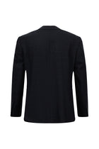Koyu Lacivert 4 Drop Relaxed Fit Rahat Kesim Klasik Ekose Yünlü Ceket-Abdullah Ki??l?