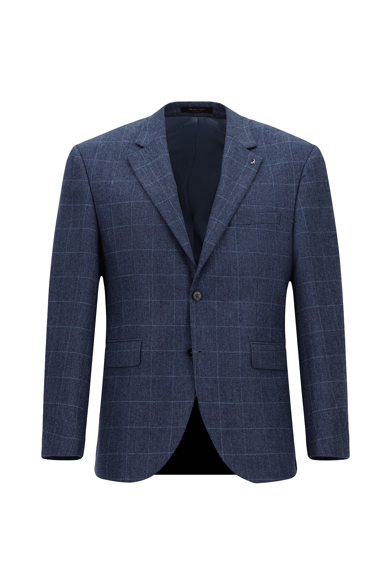 Mavi Relaxed Fit Rahat Kesim Klasik Ekose Yünlü Ceket