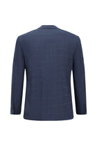 Mavi Slim Fit Dar Kesim Klasik Ekose Yünlü Ceket