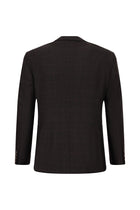 Koyu Bordo 4 Drop Relaxed Fit Rahat Kesim Klasik Ekose Yünlü Ceket-Abdullah Ki??l?
