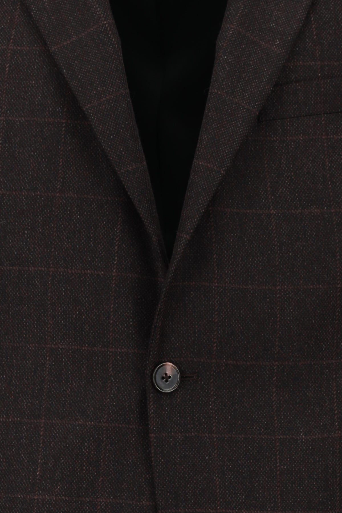 Koyu Bordo 7 Drop Slim Fit Dar Kesim Klasik Ekose Yünlü Ceket