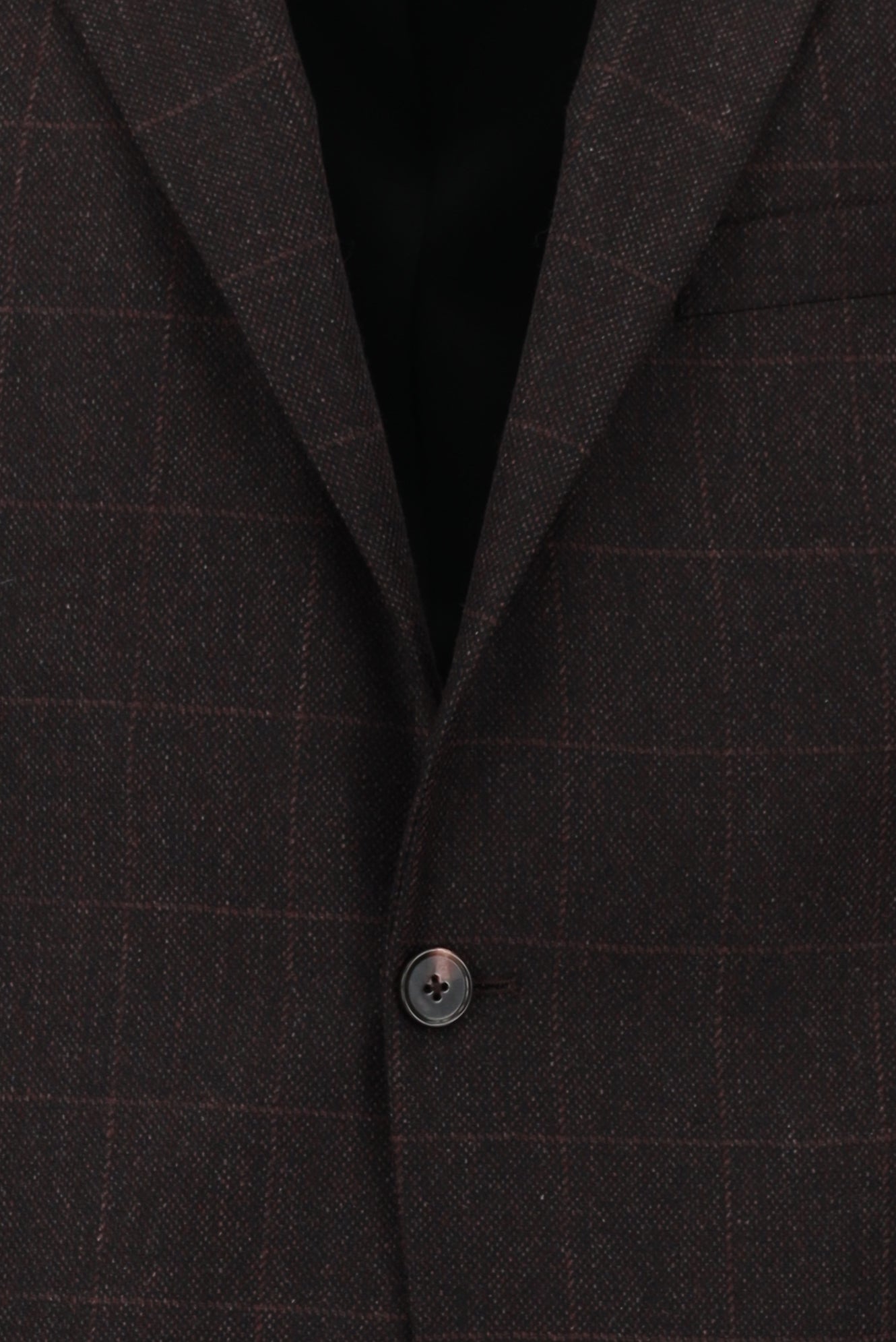 Koyu Bordo 7 Drop Slim Fit Dar Kesim Klasik Ekose Yünlü Ceket-Abdullah Ki??l?
