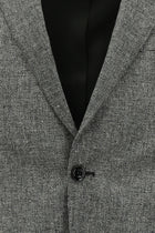 Açık Füme Relaxed Fit Rahat Kesim Desenli Yünlü Klasik Ceket