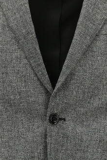 Açık Füme Relaxed Fit Rahat Kesim Desenli Yünlü Klasik Ceket