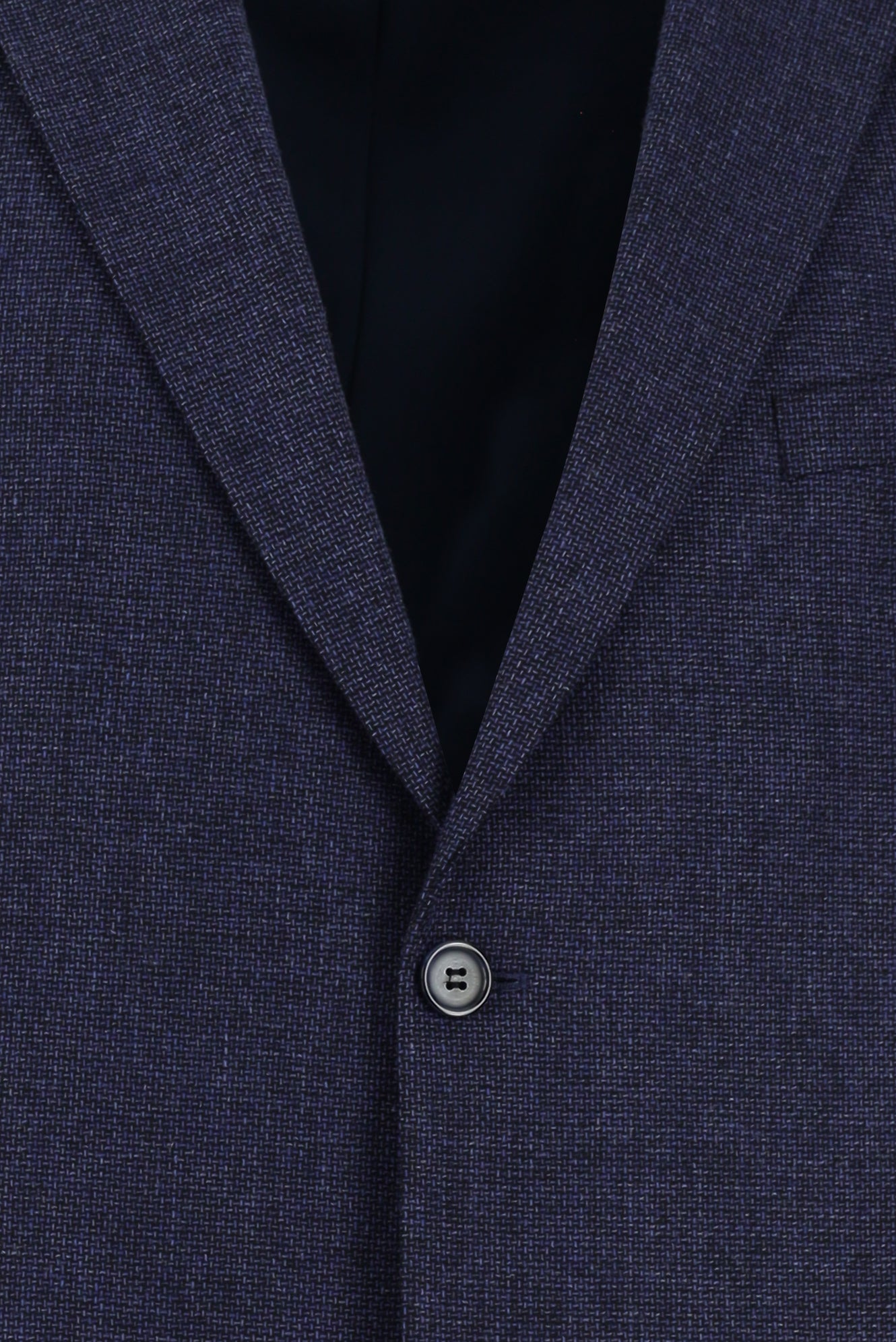 Orta Lacivert Slim Fit Dar Kesim Yünlü Klasik Desenli Ceket