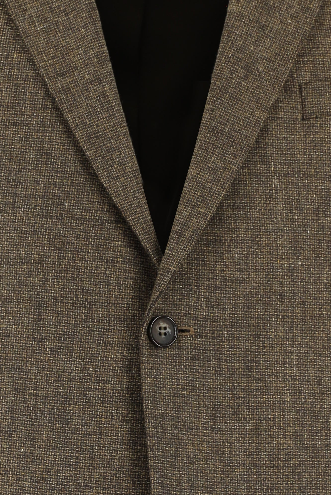 Orta Kahve Slim Fit Dar Kesim Yünlü Klasik Desenli Ceket
