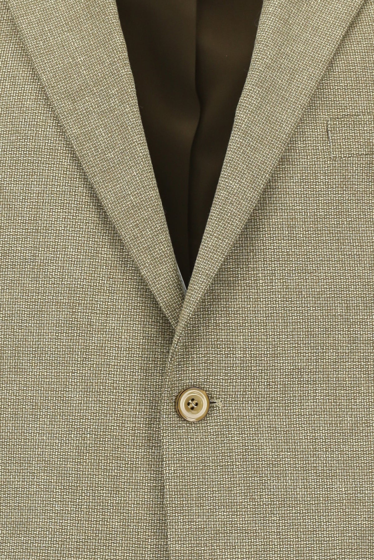 Orta Bej 7 Drop Slim Fit Dar Kesim Desenli Yünlü Klasik Ceket