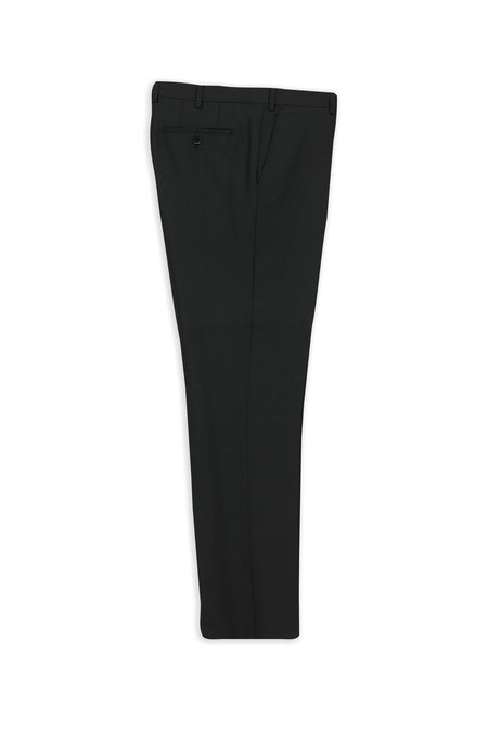 Siyah 7 Drop Slim Fit Dar Kesim Yünlü Flanel Klasik Pantolon-Abdullah Ki??l?