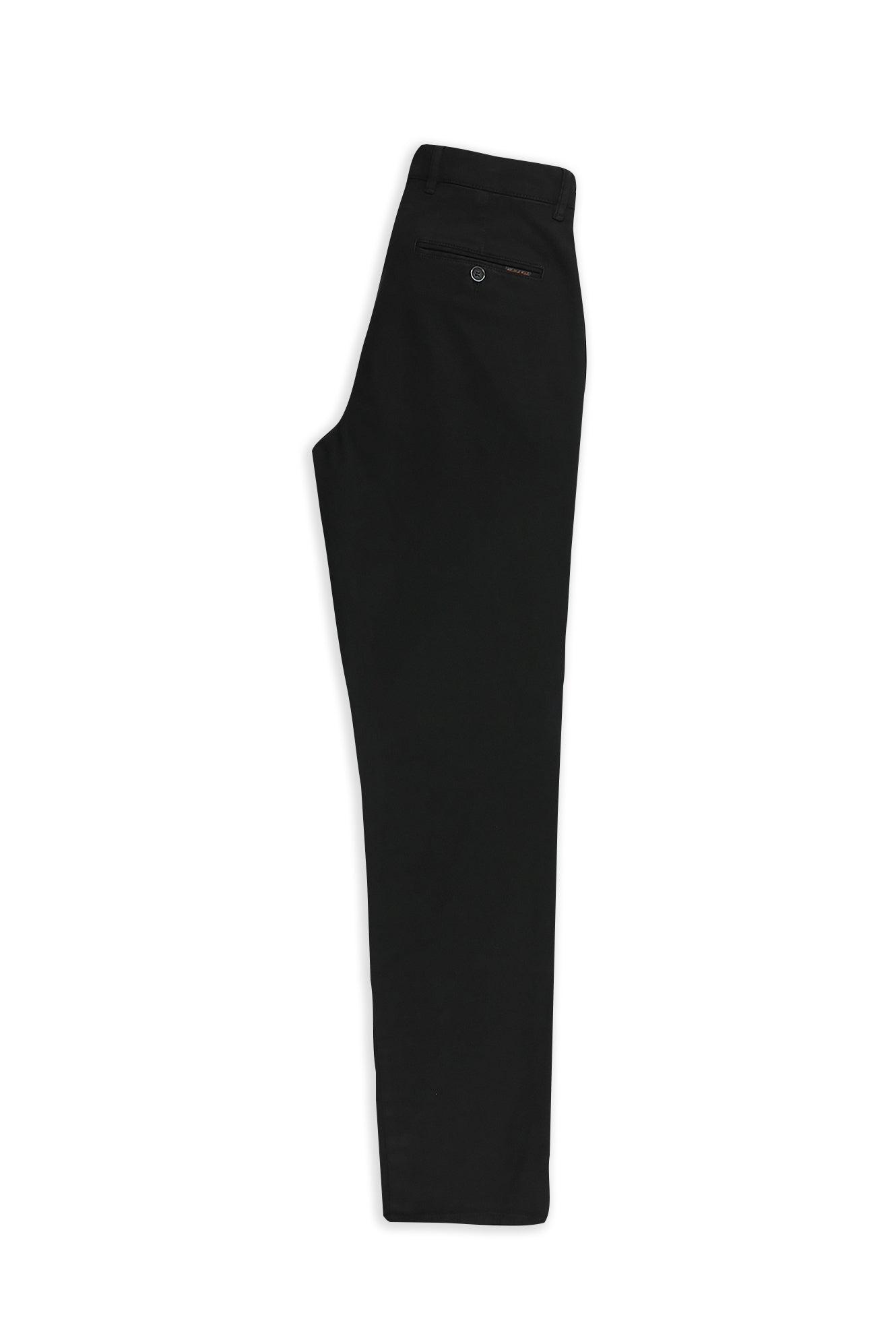 Siyah 7 Drop Slim Fit Dar Kesim Pamuklu Lyocell Karışımlı Yandan Cepli Esnek Kanvas / Chino Pantolon