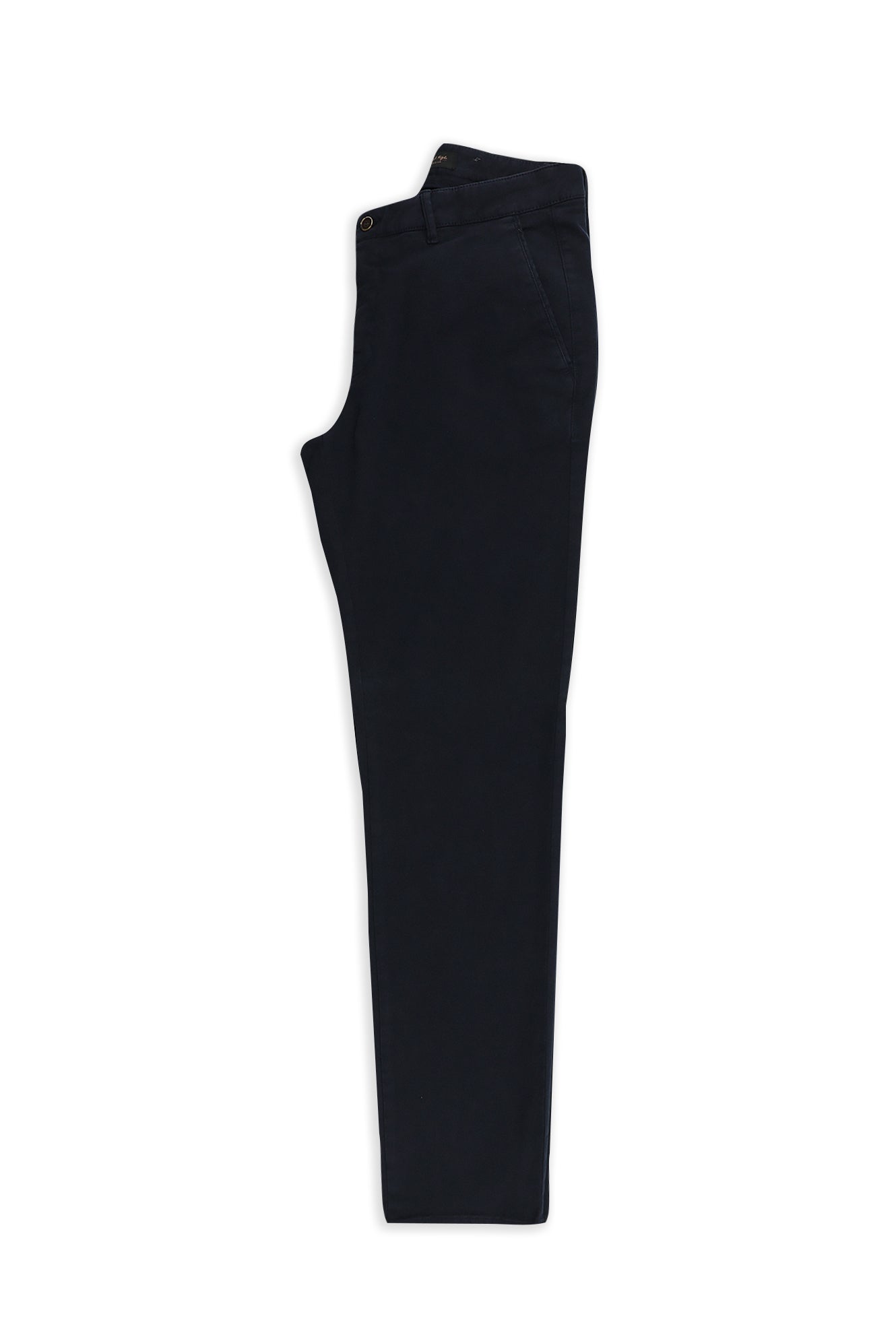 Orta Lacivert 4 Drop Relaxed Fit Rahat Kesim Lyocell Karışımlı Yandan Cepli Esnek Kanvas / Chino Pantolon