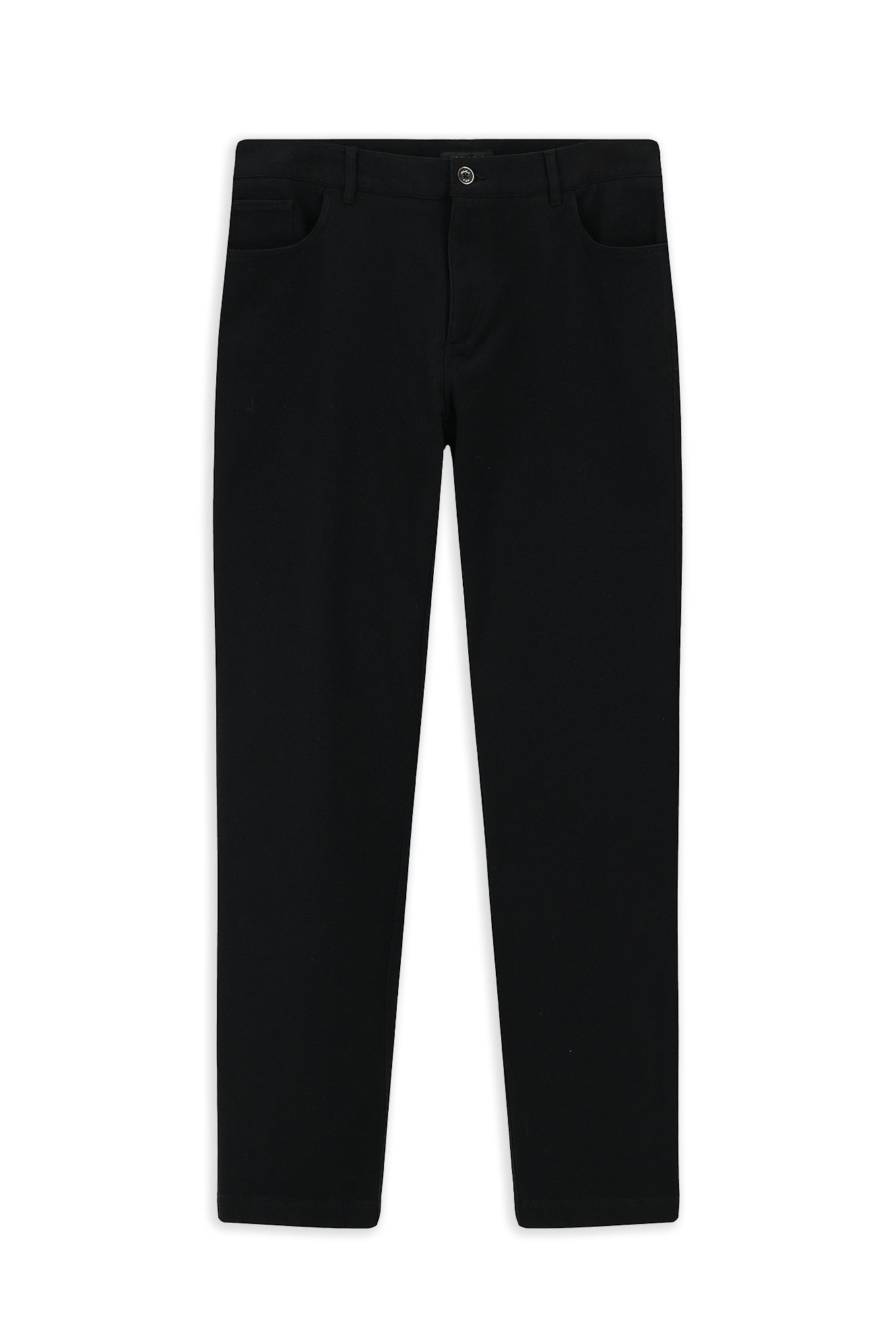 Siyah Relaxed Fit Rahat Kesim Likralı Kanvas / Chino Pantolon