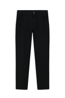 Siyah Relaxed Fit Rahat Kesim Likralı Kanvas / Chino Pantolon