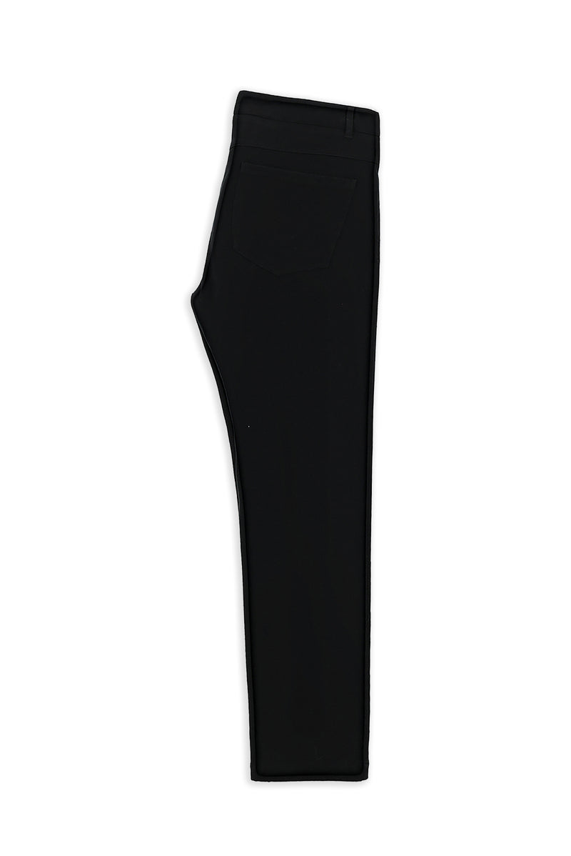Siyah Relaxed Fit Rahat Kesim Likralı Kanvas / Chino Pantolon